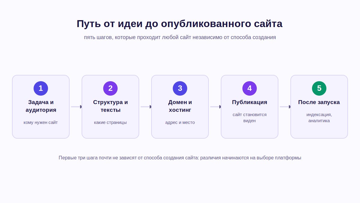 Пять шагов пути от идеи до опубликованного сайта