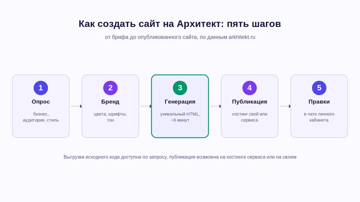 Пять шагов создания сайта на сервисе Архитект от опроса до правок