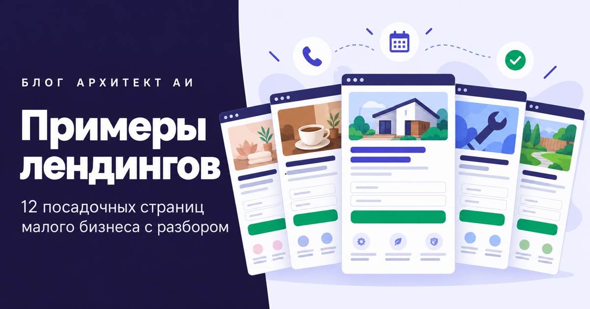 Обложка статьи: примеры лендингов, 12 посадочных страниц малого бизнеса